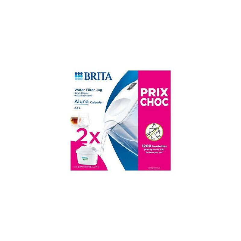 Carafe filtrante BRITA Aluna Calendar 2 mois MAXTRA PRO blanche - 2,4L