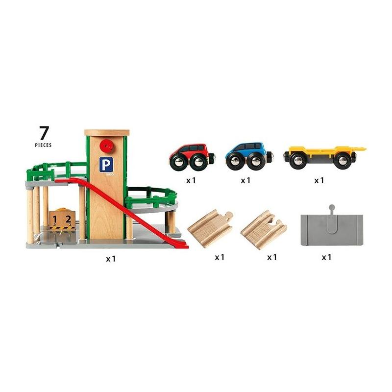 Garage Rail BRIO World 3 niveaux - CIRCUIT MINIATURE