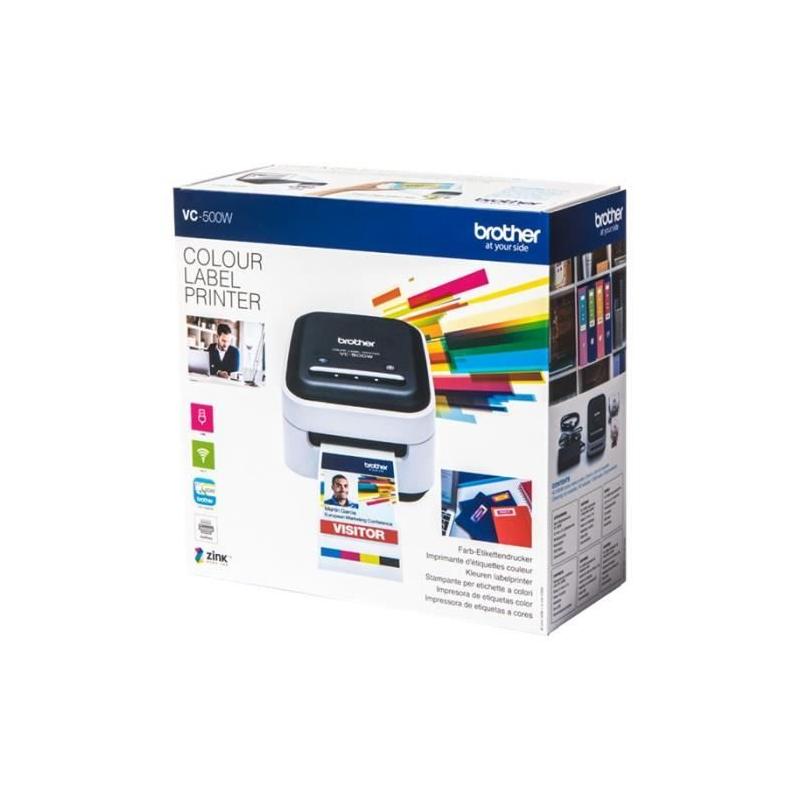 Imprimante d'étiquettes couleur Brother VC-500W: Wifi et USB