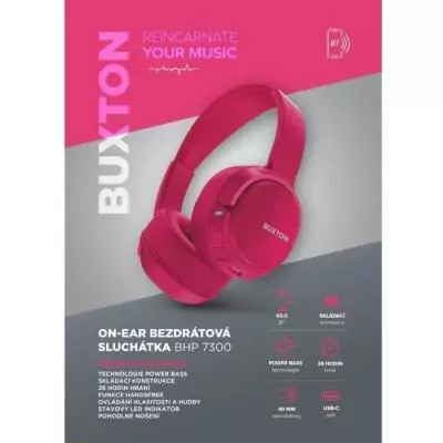 Casque supra-auriculaire sans fil - Buxton - BHP 7300 ROSE