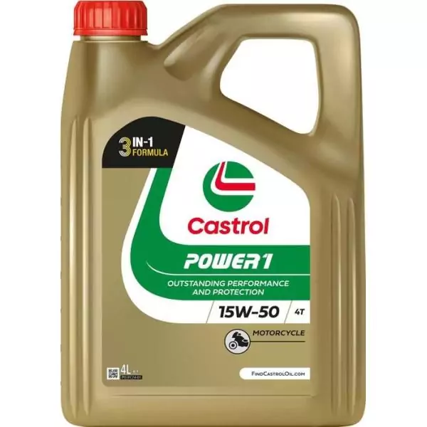 Huile moteur - CASTROL Power 1 4T 15W-50 - 4L - 15W50