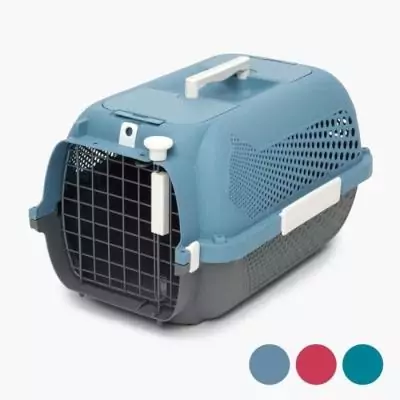 Cage de transport CATIT pour chat - Petit et pratique - Bleu-gris