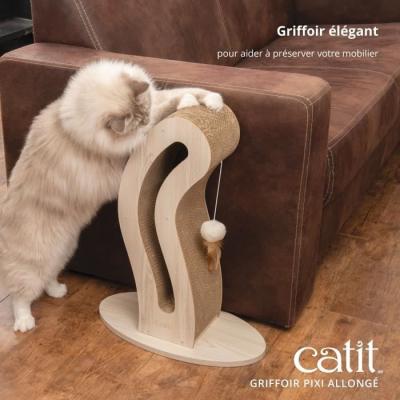 Griffoir pour chat CATIT - Pixi Queue de chat - Fun en bois naturel
