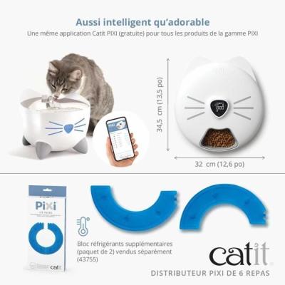 Distributeur de repas connecté pour chat - CATIT PIXI SMART - 6 x 170ml