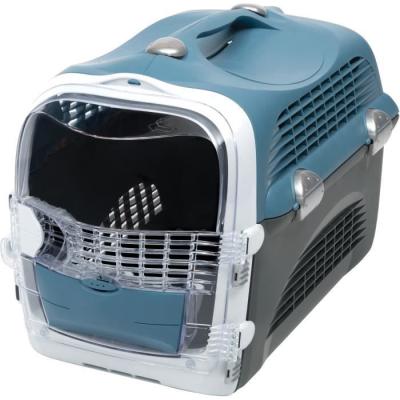 Cage de transport pour chat CATIT Cabrio 360° Bleu-gris