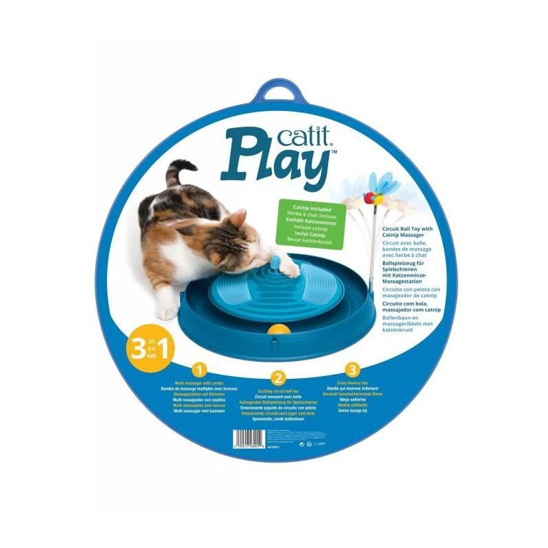 Jouet pour chat CATIT - Circuit amusant avec herbe à chat - Abeille rebondissante