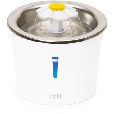 Fontaine à eau pour chat : CATIT - Fleur 3L - LED - Blanc