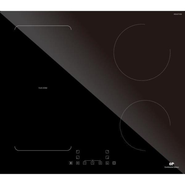 CONTINENTAL EDISON Table induction 4 zones CETI4ZFLEX3 - Flex - 7200W - 4 boosters - noir