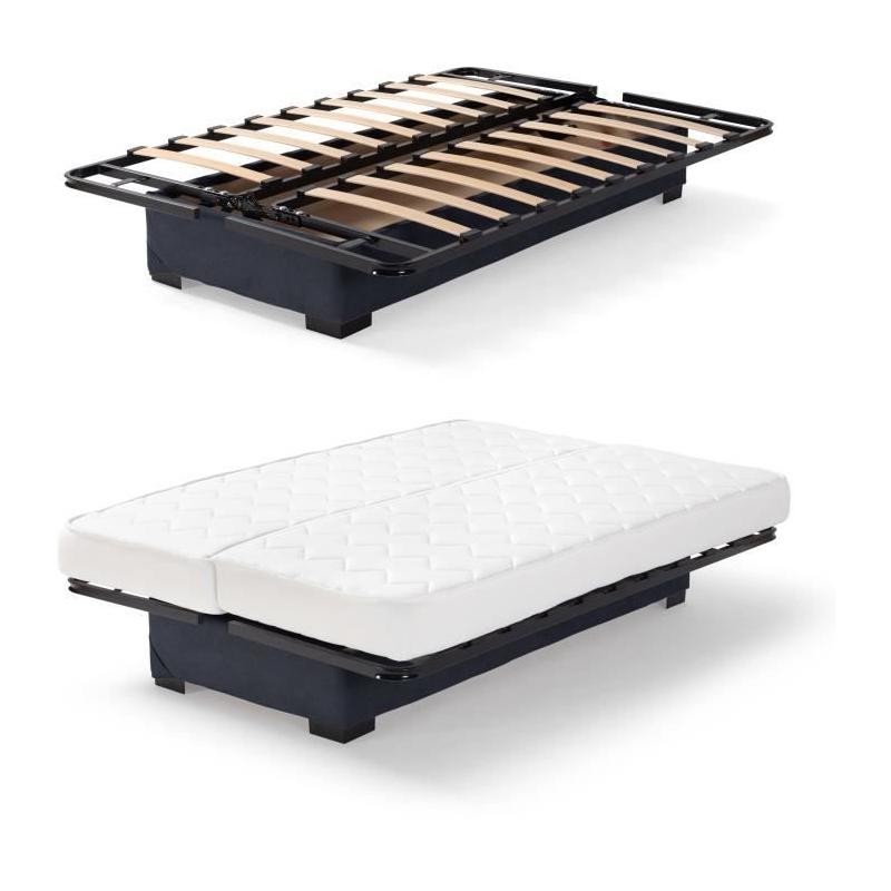 Banquette clic clac 3 places gris anthracite - Confort optimal