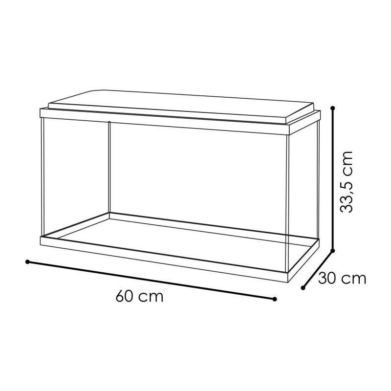 Aquarium 60L CIANO: Filtre, LED, Chauffage inclus - Blanc