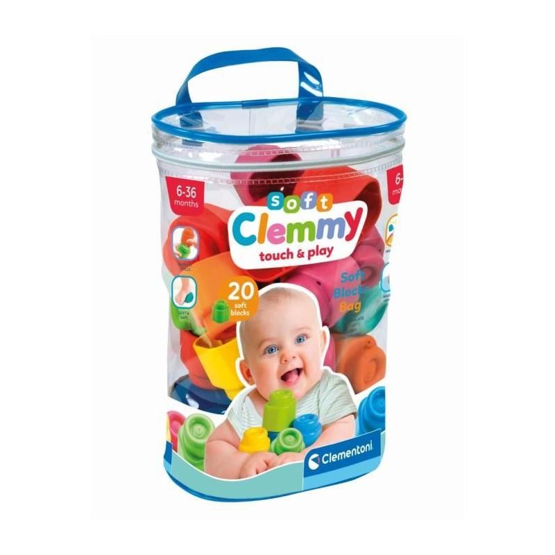 Clementoni - Clemmy Baby - Sac souple 20 pièces - Cube Eveil