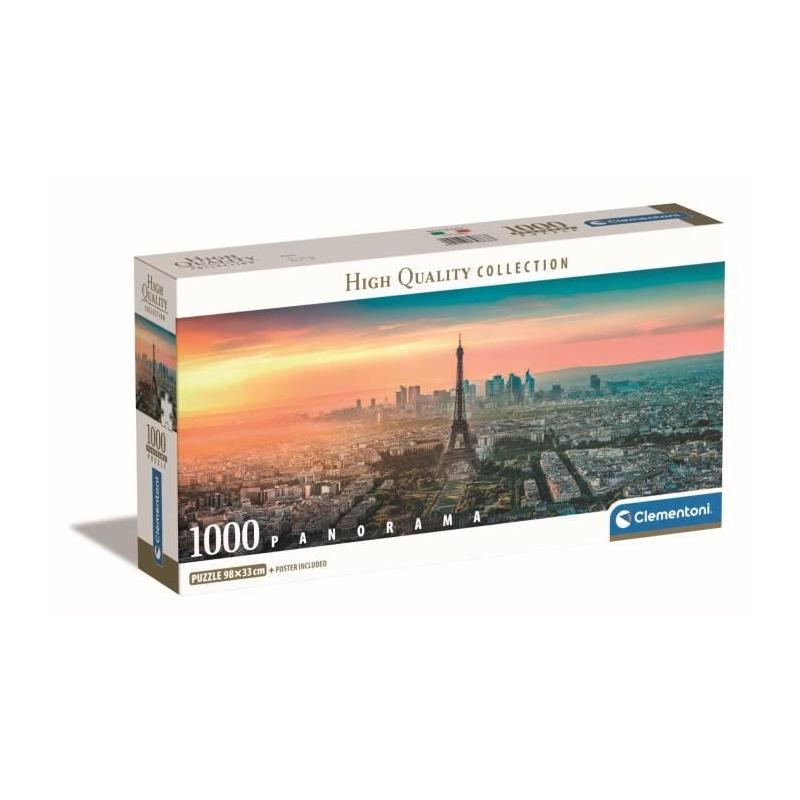 Puzzle Clementoni 1000 pièces Panorama Paris - Avec poster
