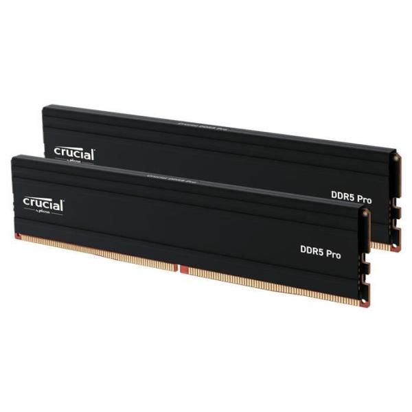 Mémoire RAM - CRUCIAL - DDR5 PRO - Kit 48 Go (2 x 24 Go) - 6000 MT/s - UDIMM - CL48 - CP2K24G60C48U5