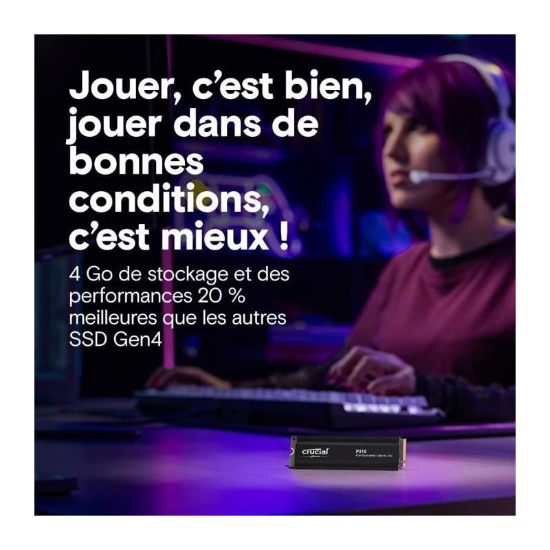 La performance ultime avec le SSD interne Crucial P310 1TB NVMe M.2!