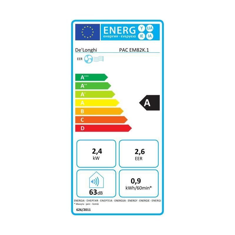 Climatiseur mobile 2400W - Déshumidificateur puissant