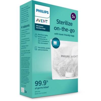 Sachets de stérilisation PHILIPS AVENT - Micro-ondes - 5 sachets