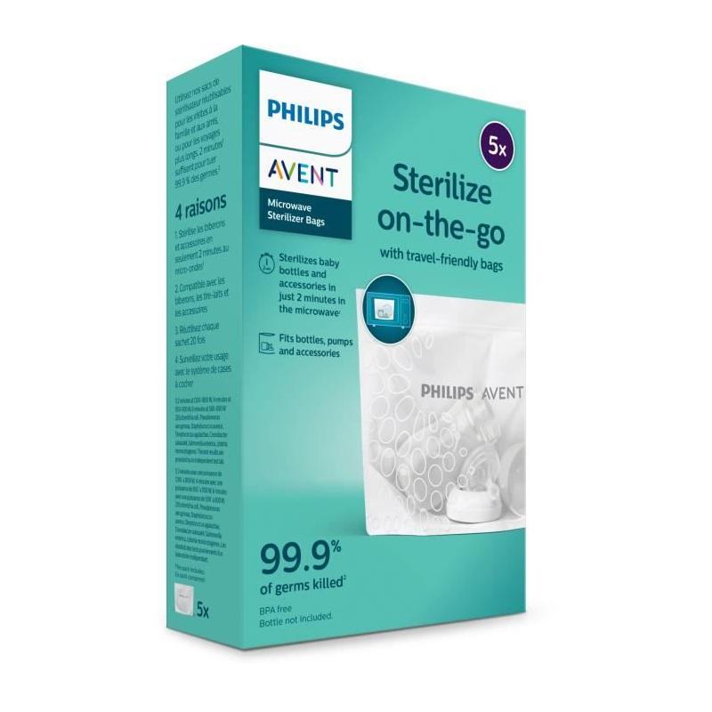 Sachets de stérilisation PHILIPS AVENT - Micro-ondes - 5 sachets