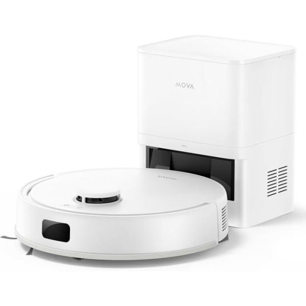 MOVA E20 Plus - Robot Aspirateur Laveur avec Vidage Automatique, Auto-vidangeable Pendant 90 Jours, 5000Pa