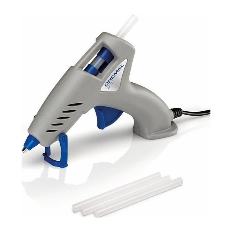Pistolet à colle DREMEL 910 - Température 165°C - Livré avec 3 bâtons 