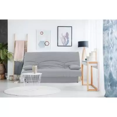 Banquette clic clac 3 places gris clair - Style Contemporain - DREAM