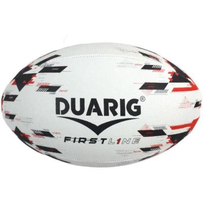 Ballon de rugby Noir et Rouge Firstline DUARIG T5