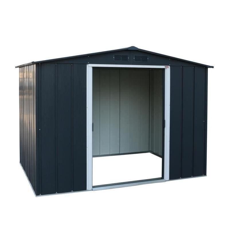 Abri de jardin en métal 4,77m2 - DURAMAX - Gris anthracite
