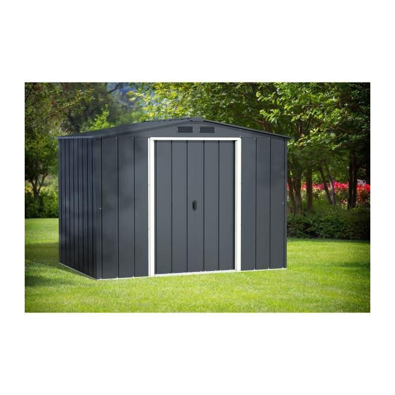 Abri de jardin en métal 4,77m2 - DURAMAX - Gris anthracite