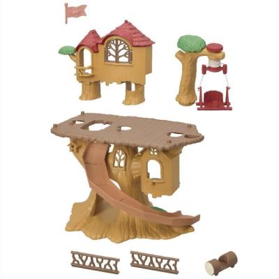 Cabane dans les arbres Sylvanian Families : vacances avec balançoire et toboggan