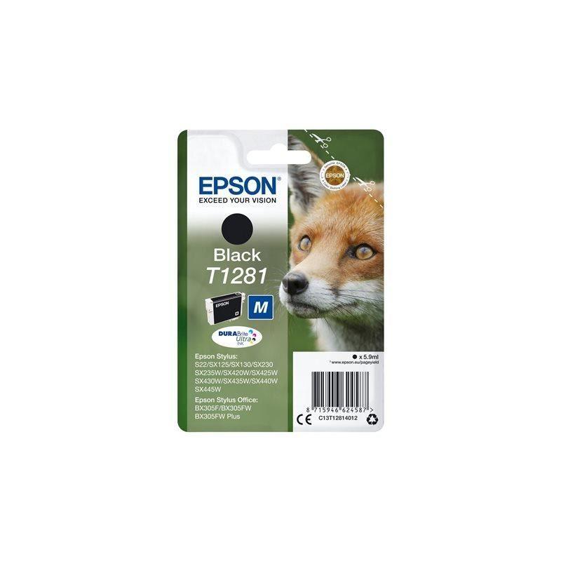 Cartouche d'encre EPSON T1281 Noir - Qualité Renard