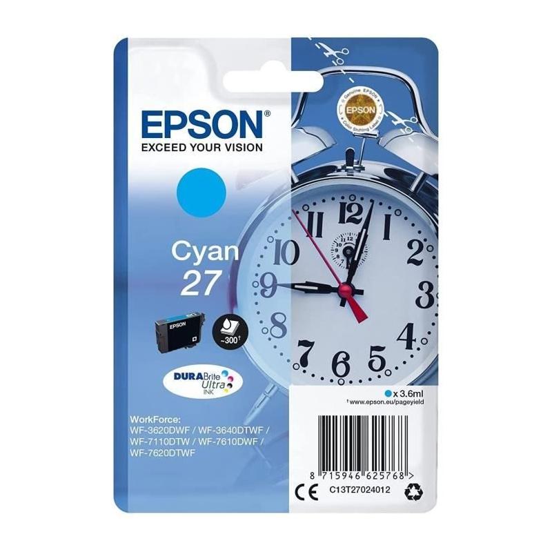 Cartouche d'encre EPSON T2702 Cyan - Couleurs vives (C13T27024012)