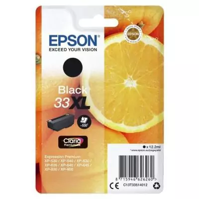 Cartouche d'encre EPSON T3351 XL Noir - Oranges: qualité supérieure!