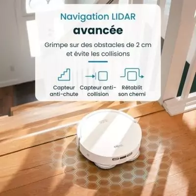 EZICLEAN All In One Z12 Ultra - Robot aspirateur laveur connecté
