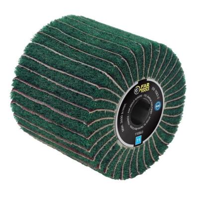 Brosse synthétique et lamelles abrasives - FARTOOLS - Ø120mm/L100mm - A240/A120