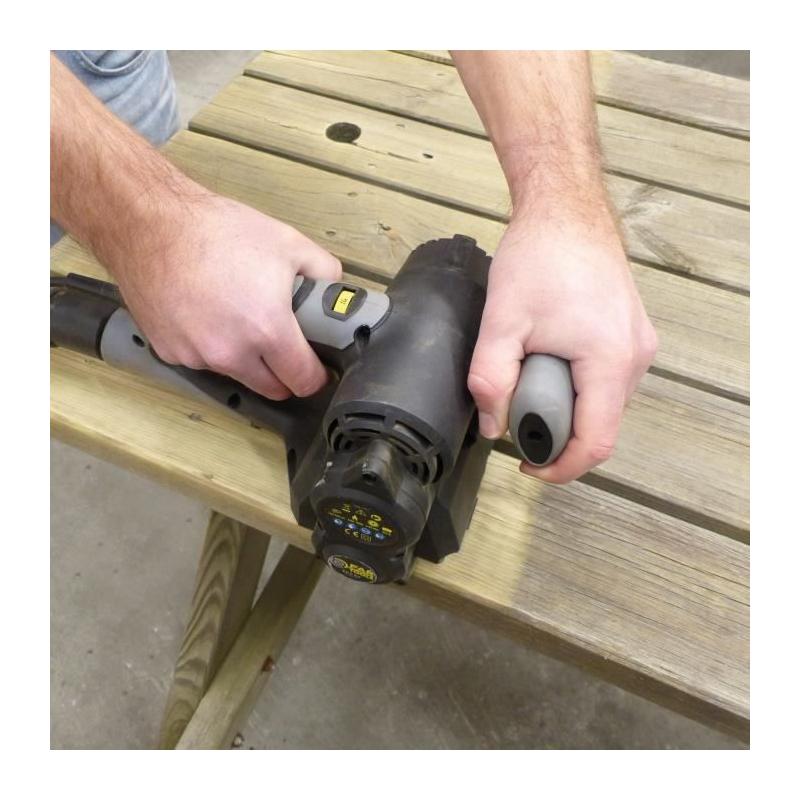 Rénovateur compact 420W avec brosse lamelles abrasives Ø80mm