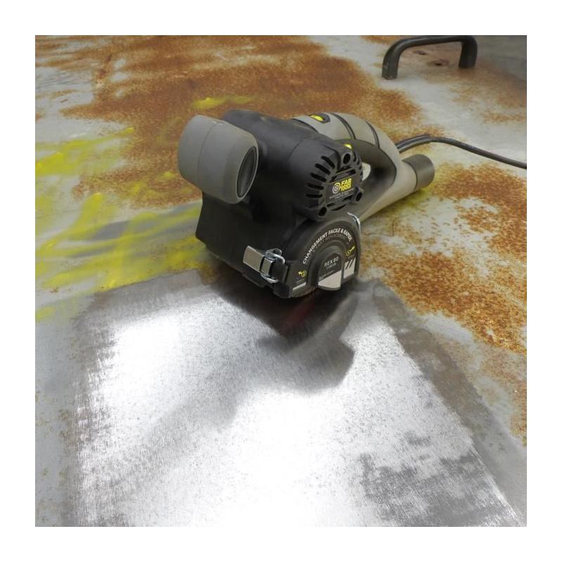 Rénovateur compact 420W avec brosse lamelles abrasives Ø80mm