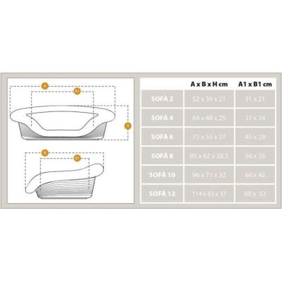 Corbeille FERPLAST SOFA 2 - Con coussin à motif 1