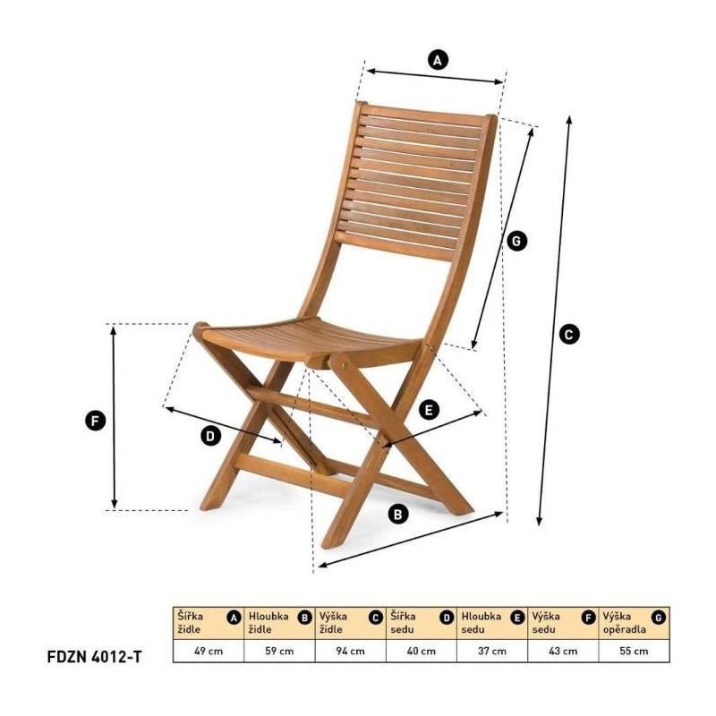Chaises de jardin pliantes - Set 2 pcs - Fieldmann FDZN 4012-T