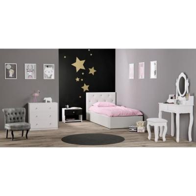 Commode de chambre OREGON - 3 tiroirs - Blanc Moderne