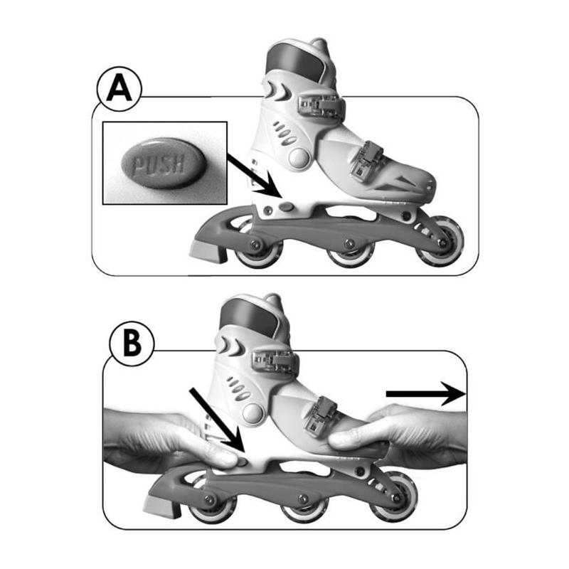Patins en Ligne 2 en 1 Fille Taille 27-30 - SKIDS CONTROL