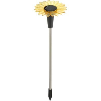 Décoration solaire originale pour jardin - Forme tournesol - H44cm