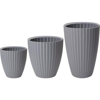 Pot de fleurs Garden ID Fancy - 40 x 58 cm - Gris clair