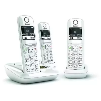 Téléphone Fixe AS690 A Trio Blanc - GIGASET: 20 sonneries - Mains libres