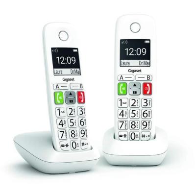 Téléphone Fixe sans Fil - GIGASET E290 Duo Blanc - Son Amplifié