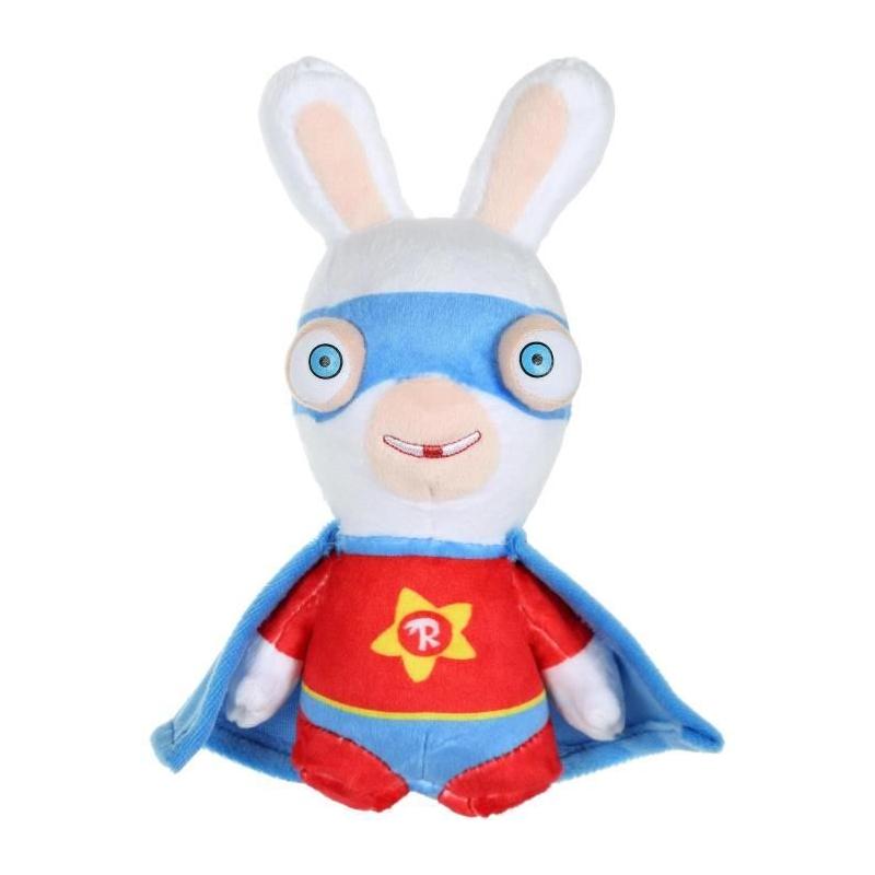 Peluche Super-Héros Rouge Sonore - 18 cm - LAPINS CRETINS