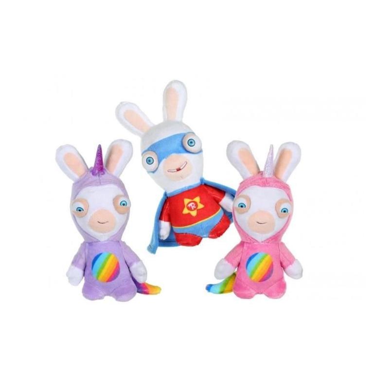 Peluche Super-Héros Rouge Sonore - 18 cm - LAPINS CRETINS