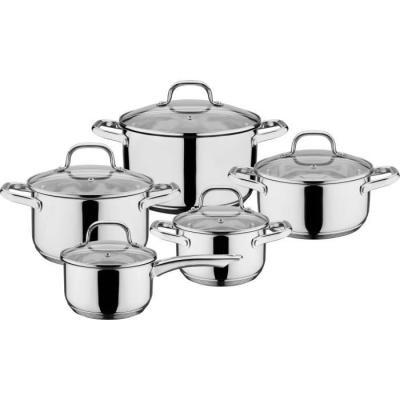 Ensemble de cuisine GSW Trentino 10 pièces - Acier inoxydable massif
