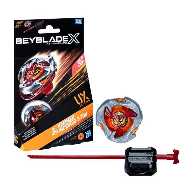 Beyblade X : Starter Pack Hammer Incendio 3-70H UX, toupie équilibrée !