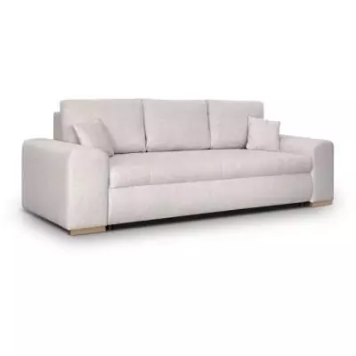 Canapé convertible avec coffre de rangement 3 places - INDIAN - Tissu beige Canapé convertible avec coffre de rangement 3 places - INDIAN - Tissu beige