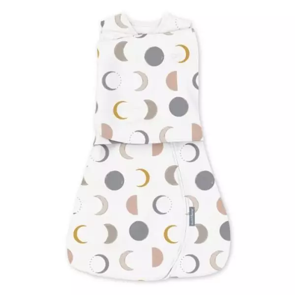 INGENUITY, Gigoteuse d'Emmaillotage, sac de couchage Lunes, pour mi-saison TOG 1. évolutive de 3 a 6 moiscertifié oeko-Tex