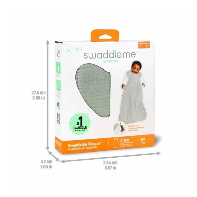 Gigoteuse d'Emmaillotage Évolutive Vert Sauge - TOG 1 - 3 à 18 mois